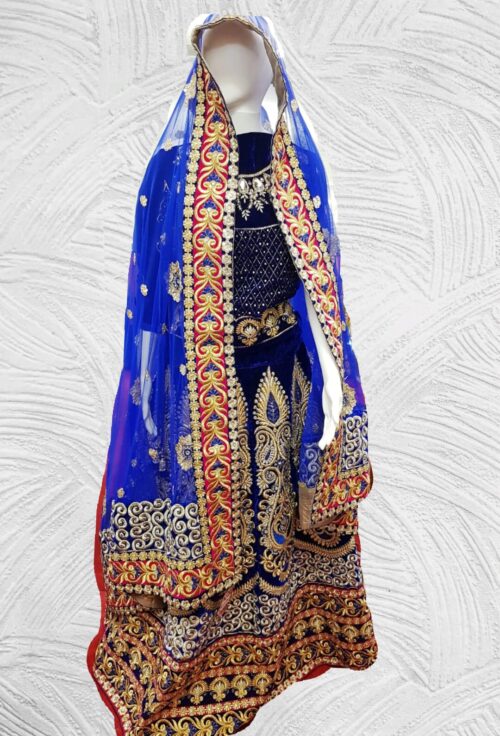 Bridal dark blue lehenga - Image 2