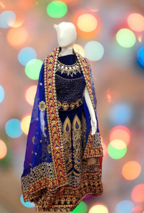 Bridal dark blue lehenga