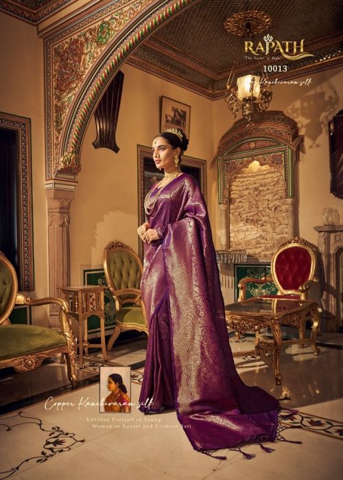 Purple Wedding Kanchivaram Silk Saree